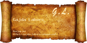 Gajda Laborc névjegykártya